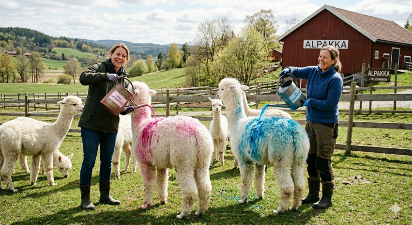 Farger alpakkaene før klipping!